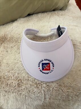 Newport White Golf Visor with Embroidered 44th U.S. Senior Open Logo